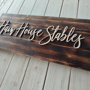 Personalized Sign, Rustic Custom Outdoor Burned Wood Sign , 3D Pallet Wood, Established Date Sign, Family Name Sign, Custom Burned Sign