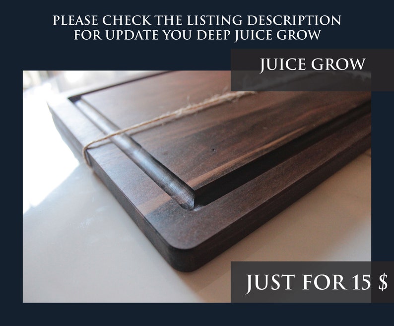 Cutting board with juice grow, Handmade juice grow, personalized cutting board