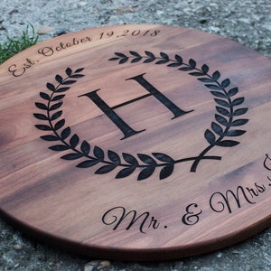 Personalized Wedding Cake Stand With Names | Custom Rustic Hardwood ...