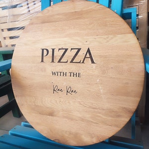 Pizzeria Engraved Lazy Susan, Pizza Lover, Birthday Gift, Man Cave Gift, Engraved Housewarming Gift, Custom Turntable Pizza Serving Plate