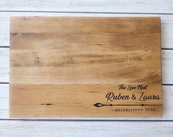 Wedding Couple Cutting Board, Custom Chopping Board, Wedding Registry Gift for Couple, Housewarming Gift, Engagement, Bridal Shower Gift