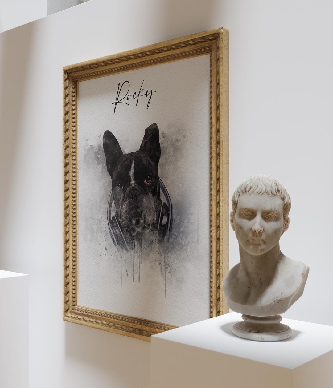 Custom Pet Portrait – Cat or Dog Memorial Gift – Personalized ...