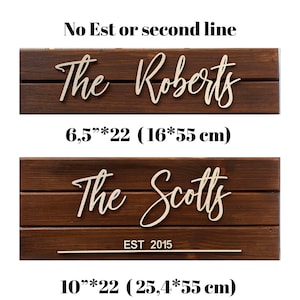 Display of two size options for the custom 'Welcome to Our Backyard' sign, showing both compact and larger versions to fit various outdoor spaces.