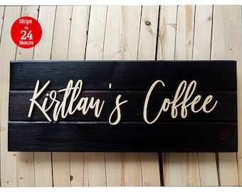 Insegna del caffè personalizzata, Insegna del caffè per la casa, Arredamento del caffè, Insegna del caffè personalizzata, Insegna del bar del caffè personalizzato, Insegna della caffetteria, Insegna della cucina Regalo