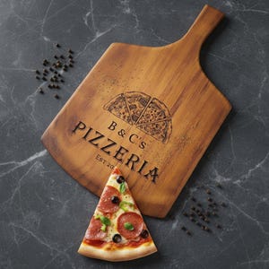 Handcrafted Personalized Pizza Peels, Custom Pizza Board, Engraved Pizza Paddle, Personalized Gift, Best Pizzeria Gift, Unique Pizza Gifts