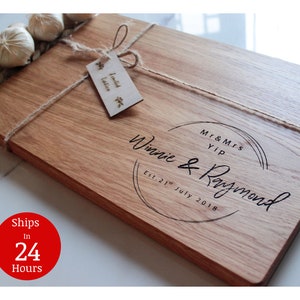 Engraved Wood Cutting Board, Personalized Wedding Gift, Custom Engraved Cutting Board Anniversary gift, Wedding Gift for Couple