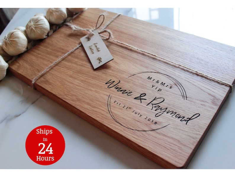 Engraved Wood Cutting Board, Personalized Wedding Gift, Custom  Engraved Cutting Board Anniversary gift, Wedding Gift for Couple