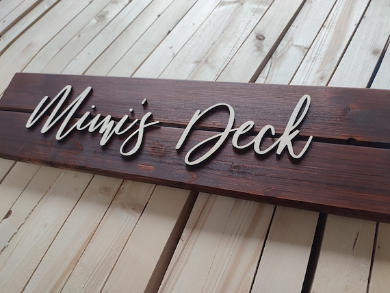 Personalized Deck Sign, Outdoor Lover Gift, Custom Patio Sign, Backyard Plaque Sign, Custom Yard Sign, His / Her Deck Sign, Farmhouse Sign