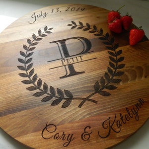 Personalized Wedding Cake Stand With Names | Custom Rustic Hardwood ...