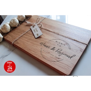 Personalized Cutting Board – Custom Wedding, Anniversary & Elopement Gift – Unique Christmas and Housewarming Present
