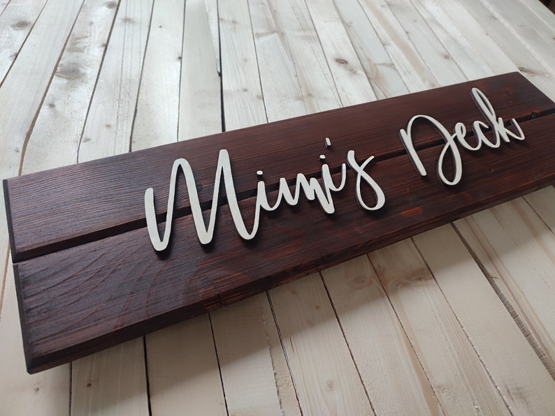 Personalized Deck Sign, Outdoor Wooden Sign, Custom Patio Sign, Backyard Plaque  Sign, Custom Yard Sign , His, Her Deck Sign,Farmhouse Sign