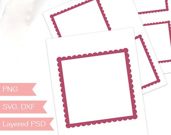 Scalloped gain body Etsy photograph about Scalloped Edge Template Printable identify Scalloped advantage body Etsy