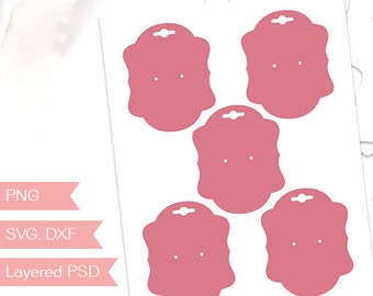 svg template necklace tag hang card earring display cricut jewelry packaging items bracelet