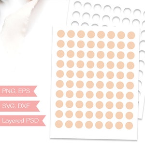 half inch circle rounds printable craft template TT01 commercial use PNG PSD SVG Bottle Cap 0.5 inch circle collage sheet template