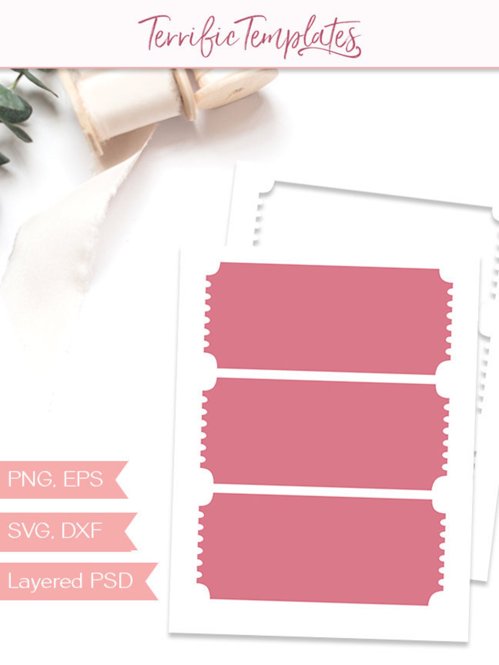 Ticket Stub Design Template Party Printable Craft Template | Etsy