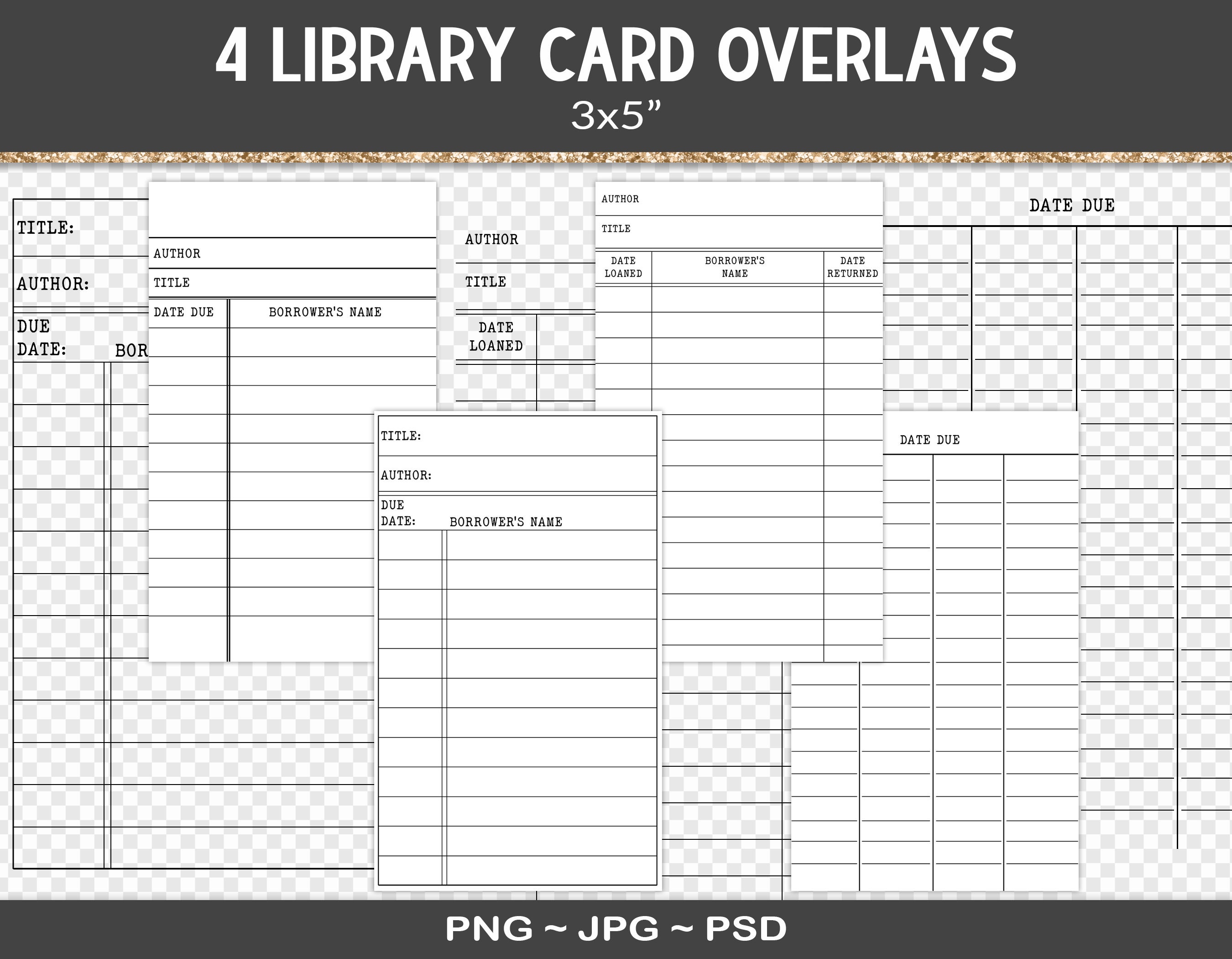 Holiday Library Cards, Christmas Library Cards, Journal Library