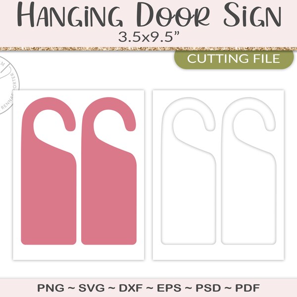 Door Hanger Template - Etsy