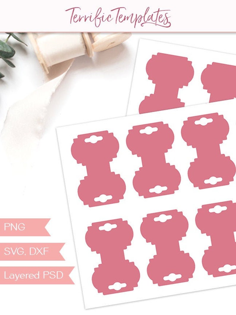 Necklace or bracelet display template 2.25 jewelry hang Etsy