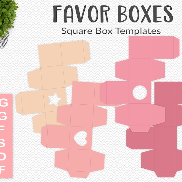 Treat Box Template Etsy