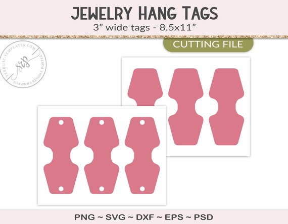 Papercut Earring Display Cards SVG. Jewelry Holder Template