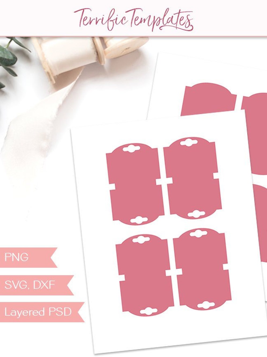 Necklace Display Template 2.5 Jewelry Hang Tag Etsy