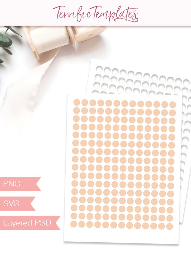 half inch circle rounds printable craft template TT01 commercial use PNG PSD SVG Bottle Cap 0.5 inch circle collage sheet template