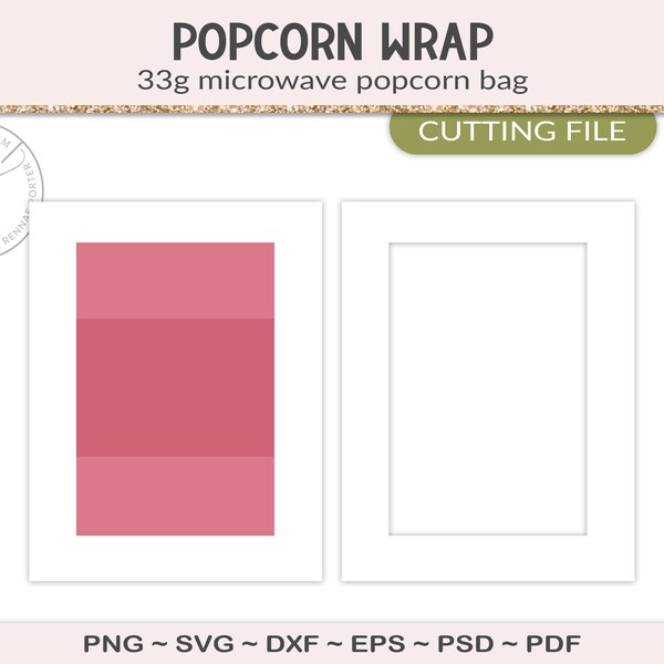 Mini Popcorn Wrapper Etsy