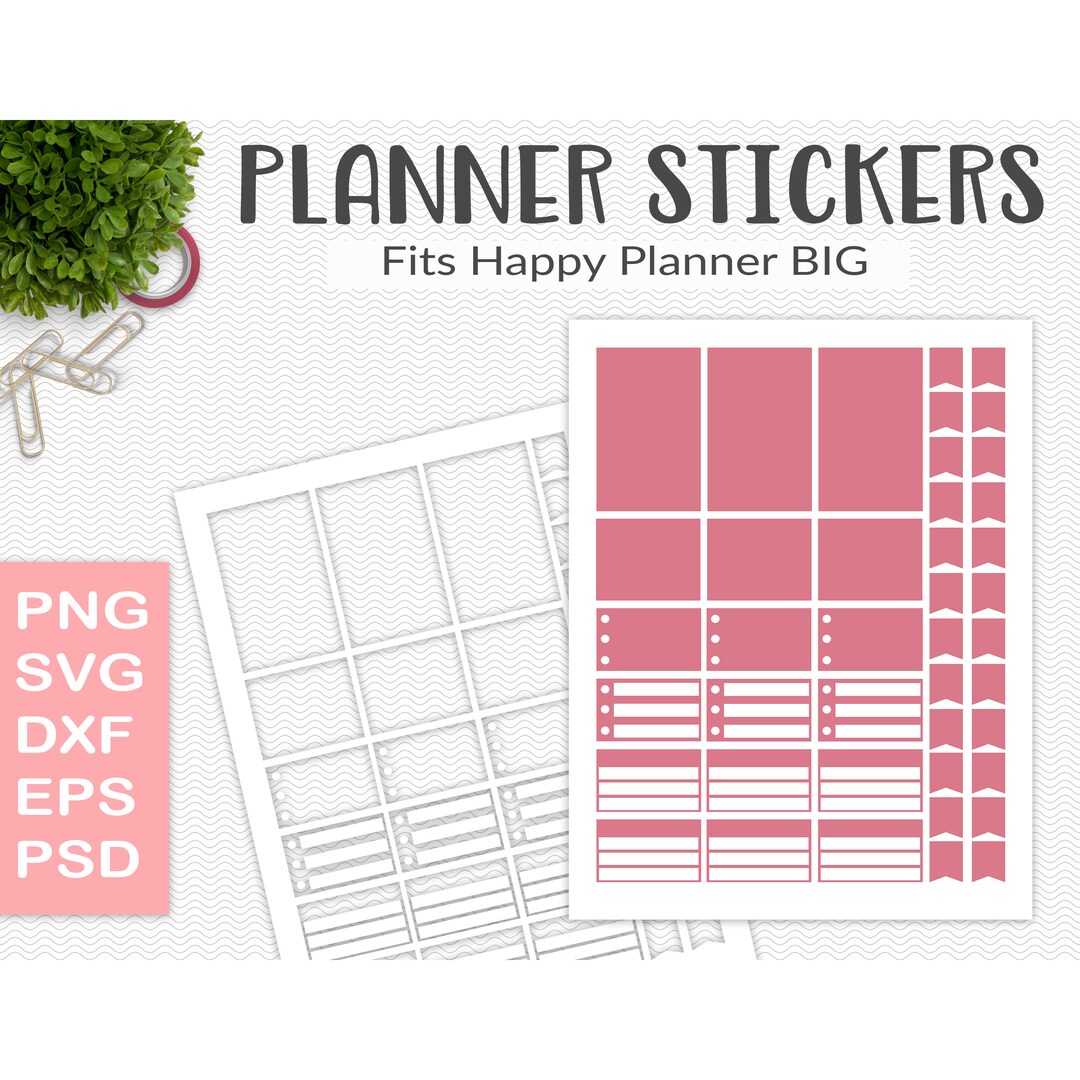 HP Big Weekly Planner Sticker Template for Happy Planner - Etsy