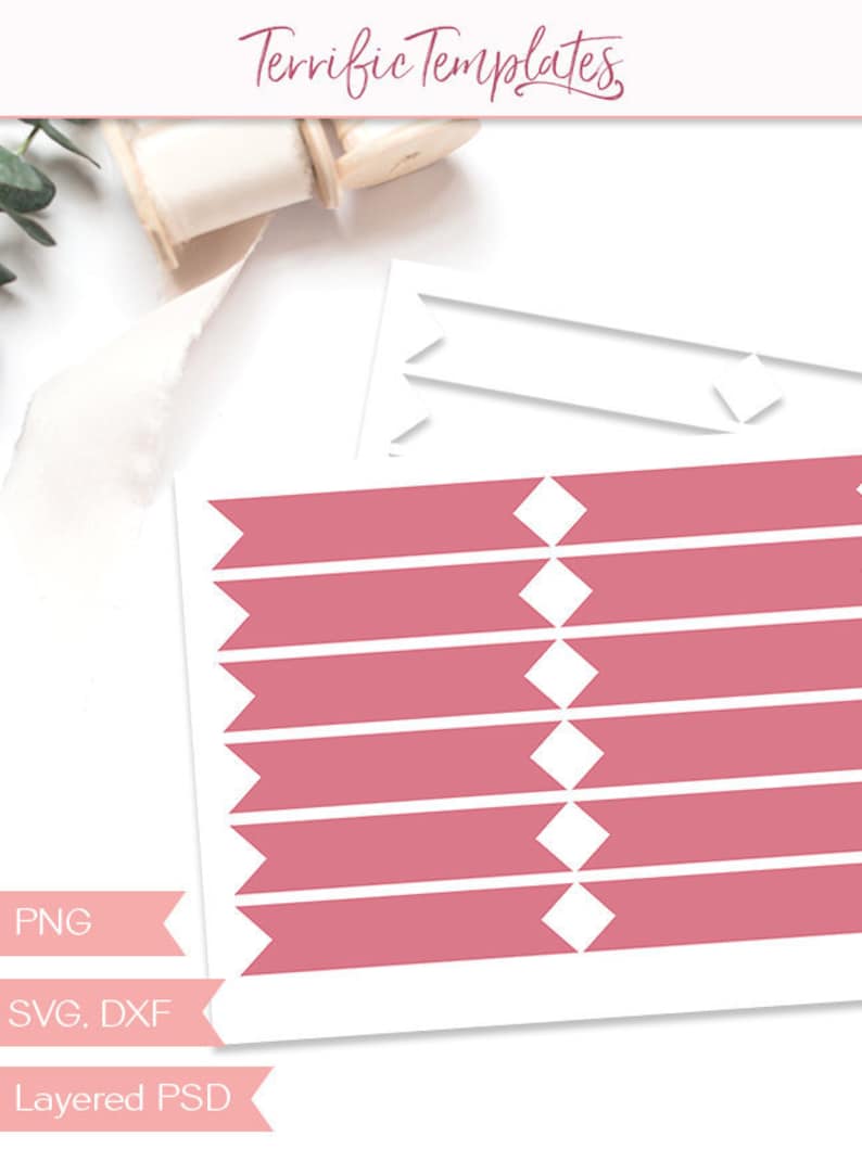 commercial use PSD fold-over food flag Cupcake flag template PNG TT37 SVG blank sheet design your own party printable craft template