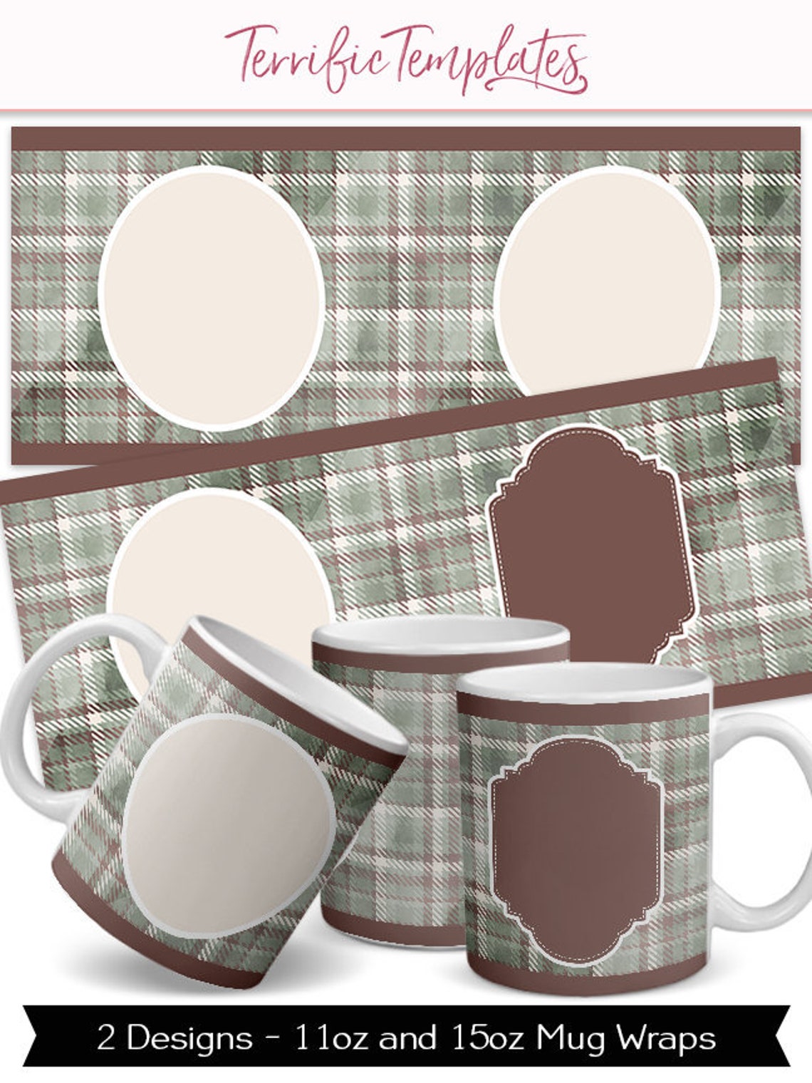 Mug wrap design 11oz & 15oz sublimation wrapping DIY photo Etsy