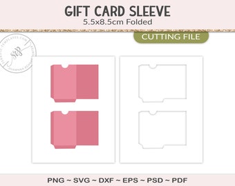 Gift card envelope template, party printable craft template, credit card, blank sheet design your own commercial use PSD, PNG, SVG (PY11)