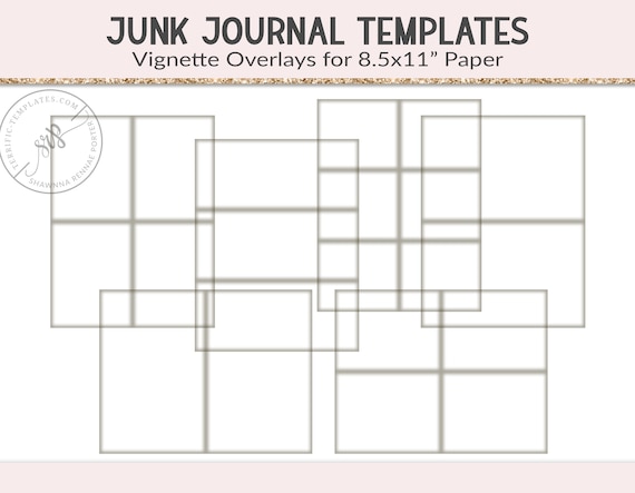 Inked Edge Overlay, Mini Folding Journal Pages, Junk Journal Insert, Folio  Insert, Printable Craft Supply, PNG Overlay, Layered PSD JL42 