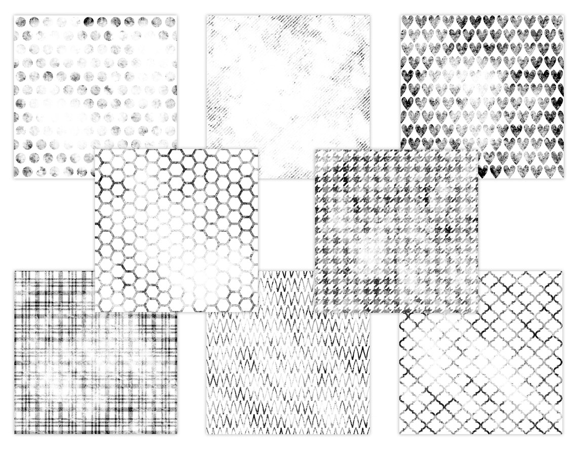 Grungy Pattern Overlays PNG Paper Patterns Faded Overlays Etsy
