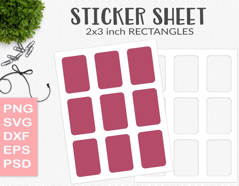 3x2 Rounded Label Tag Template Sticker Sheet Printable Etsy