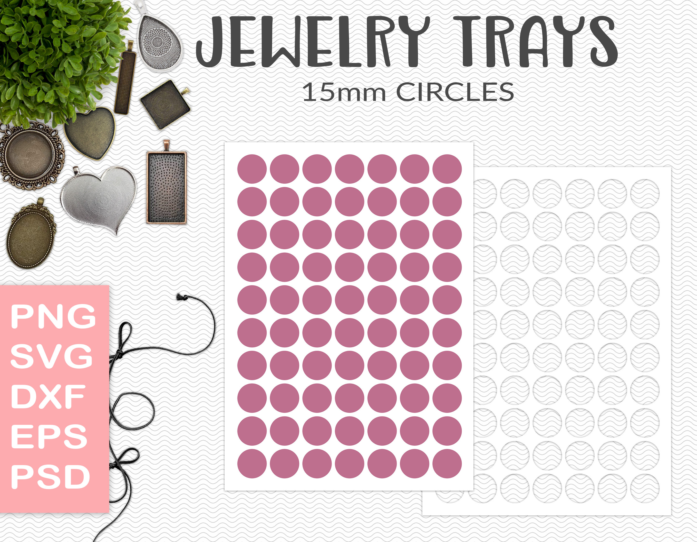 15mm Round Jewelry Pendant Tray Template Circle Collage Sheet - Etsy