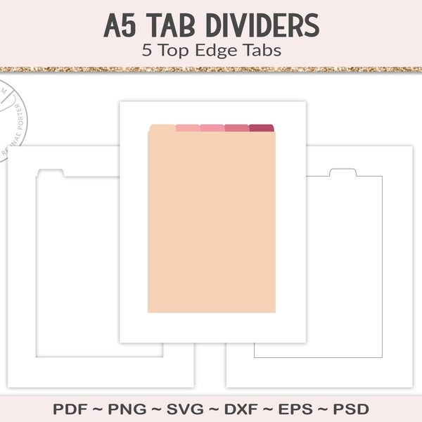Top Tab Dividers Etsy UK