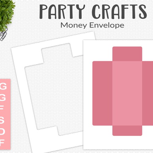 money envelope template party printable craft template gift etsy