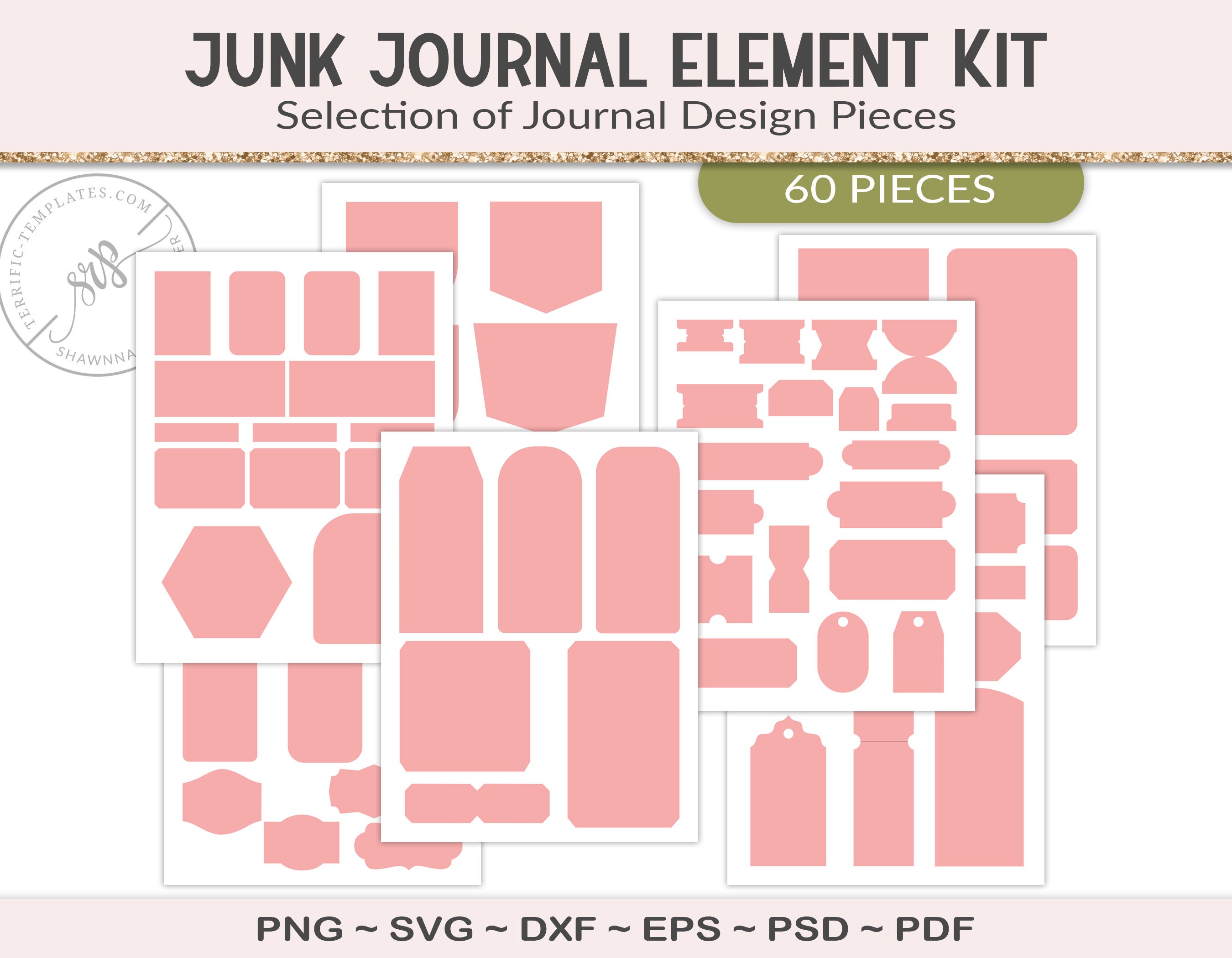 Blank Gift Tags Junk Journals Graphic by deborahannesdigital