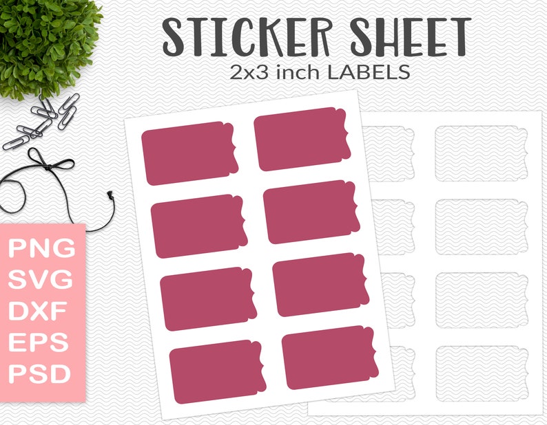 3x2 Rounded Label Tag Template Sticker Sheet Printable Etsy