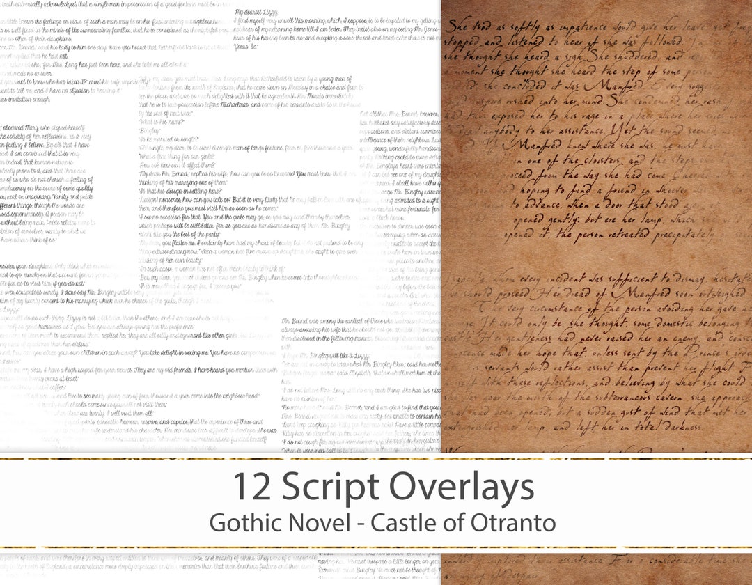 Faded Script Overlays PNG Handwriting Text Clipart Ink - Etsy