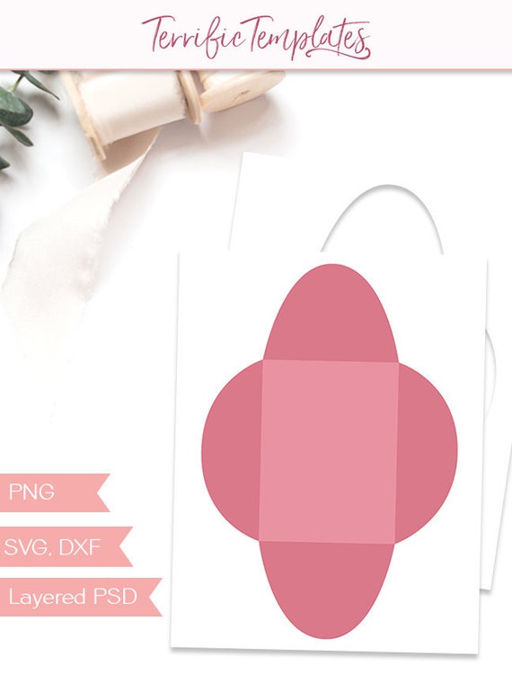 petal envelope template party printable craft template gift etsy