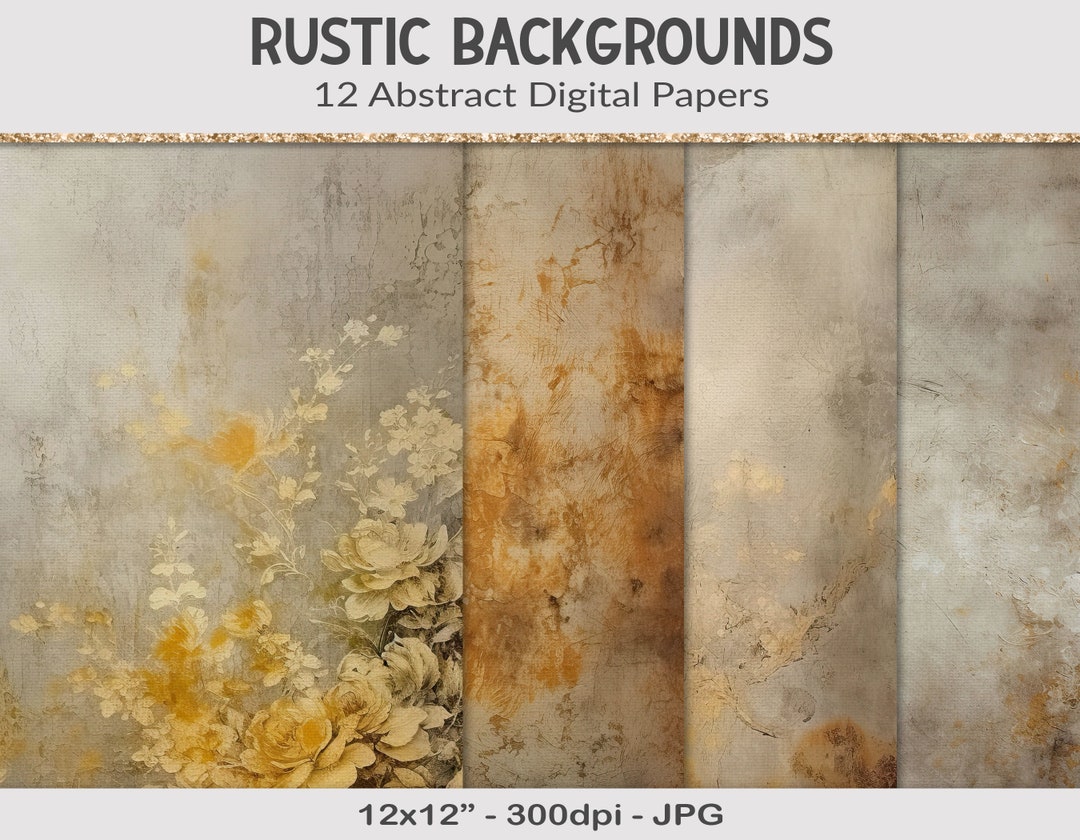 Rough Wallpaper Texture Papers, Rustic Junk Journal Design Supplies ...