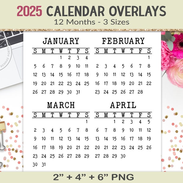 Mini Calendar Etsy