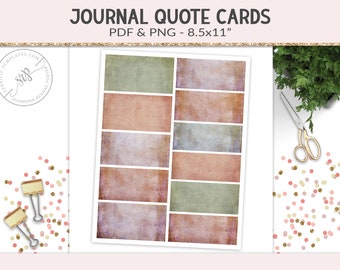 Printable labels, junk journal quote card backgrounds, vintage texture cards, blank quote cards, digital download ephemera (PR17)