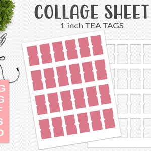 Tea Tag Template Party Printable Craft Template Tea Bag - Etsy