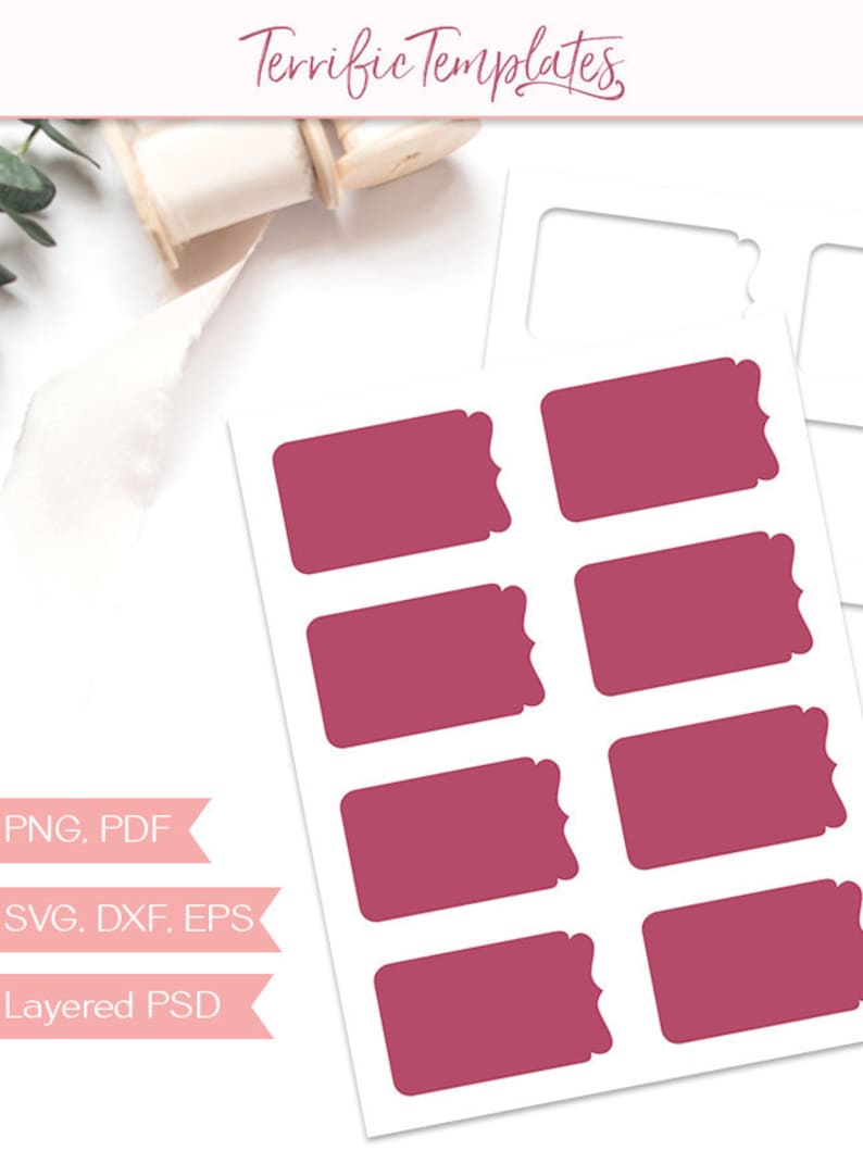 3x2 Rounded Label Tag Template Sticker Sheet Printable Etsy