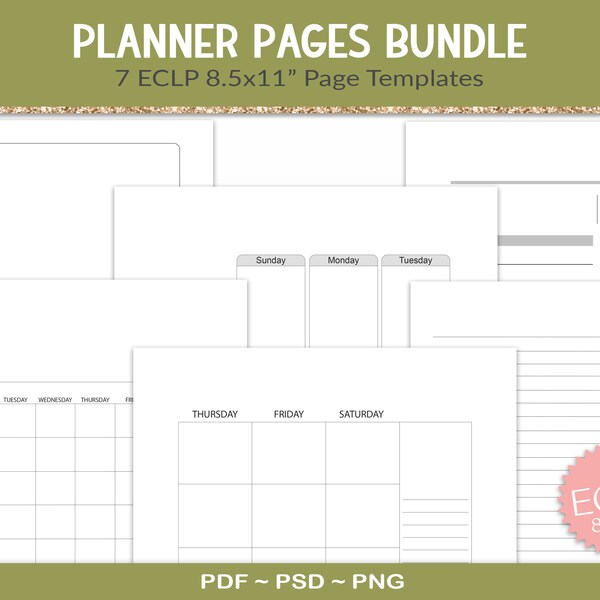 Ec Vertical Layout Planner - Etsy