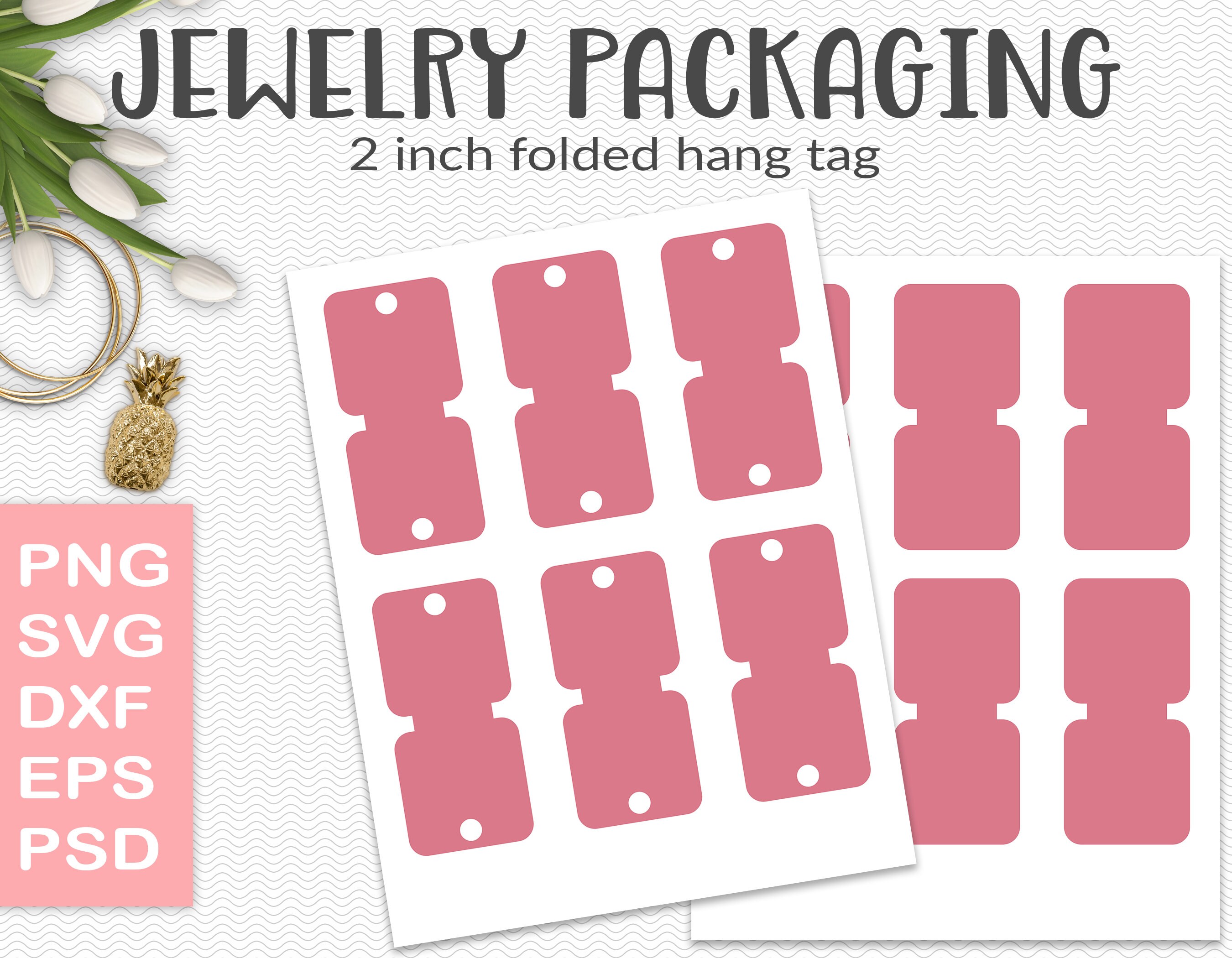 Necklace Display Template 2 Jewelry Hang Tag Packaging - Etsy