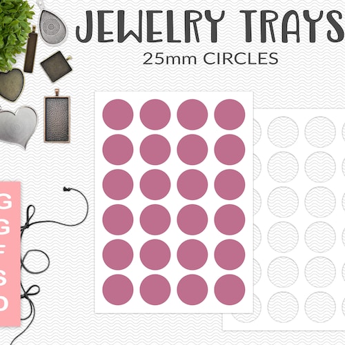 15mm Round Jewelry Pendant Tray Template Circle Collage Sheet - Etsy