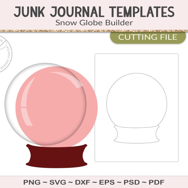 Blank Snowglobe Svg Etsy